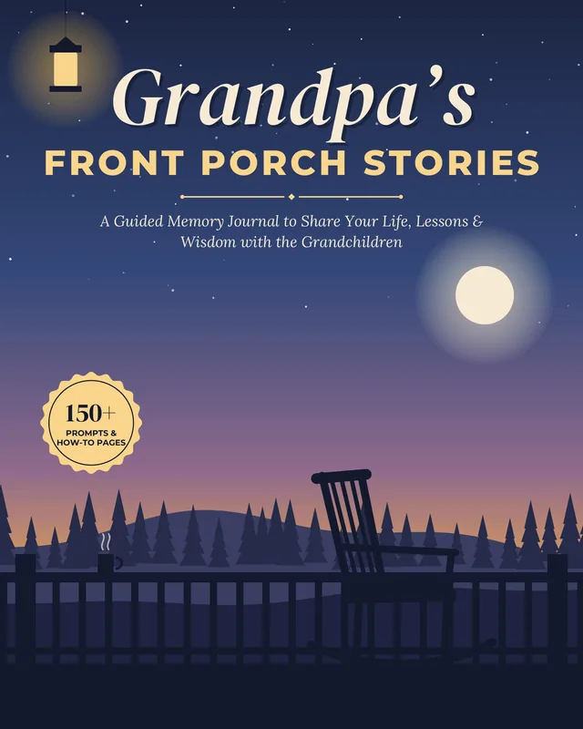 Cover of Grandpa's Front Porch Stories: A Guided Memory Journal