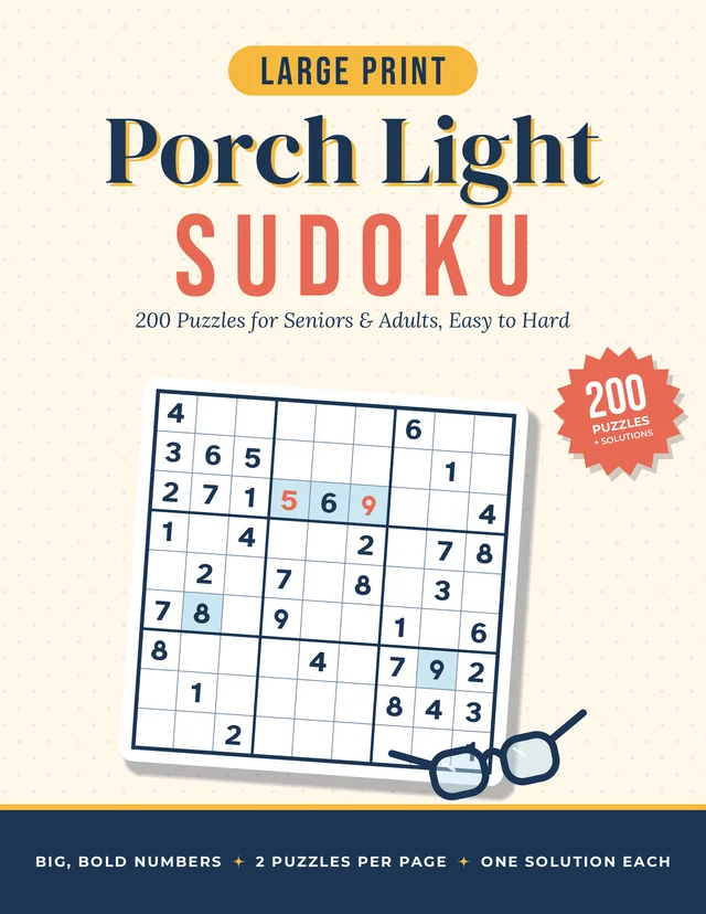 Cover of Porch Light Sudoku: 200 Large Print Puzzles